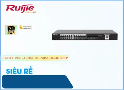 Hãng Ruijie Bộ Quản Lý Mạng RG-NBS3100-24GT4SFP,RG NBS3100 24GT4SFP,Giá Bán ,RG-NBS3100-24GT4SFP Giá Khuyến Mãi,Điểm bán RG-NBS3100-24GT4SFP,thông số RG-NBS3100-24GT4SFP,RG-NBS3100-24GT4SFP Giá rẻ nhất,RG-NBS3100-24GT4SFP bán rẻ,RG-NBS3100-24GT4SFP Siêu rẻ,Phân phối rẻ RG-NBS3100-24GT4SFP,tuổi thọ RG-NBS3100-24GT4SFP,Giá Phân Phối RG-NBS3100-24GT4SFP,Nhà Phân Phối RG-NBS3100-24GT4SFP,RG-NBS3100-24GT4SFP bán chạy nhất