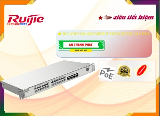 Hãng Ruijie RG-NBS5100-24GT4SFP-P,Giá Phân Phối RG-NBS5100-24GT4SFP-P,RG-NBS5100-24GT4SFP-P Giá Khuyến Mãi,Phân phối rẻ ,Giá kỹ thuật ,Địa Chỉ Bán RG-NBS5100-24GT4SFP-P Cấp Nguồ Qua Dây Mạng ,RG-NBS5100-24GT4SFP-P Chất lượng nhất,Giá Bán RG-NBS5100-24GT4SFP-P,RG-NBS5100-24GT4SFP-P tốt nhất,RG-NBS5100-24GT4SFP-P bán rẻ