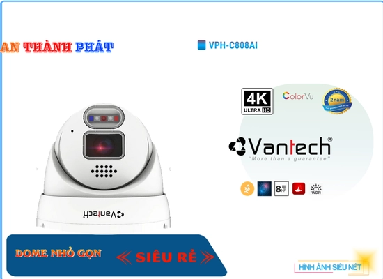 Lắp đặt camera Camera An Ninh VanTech VPH-C808AI Công Nghệ Mới