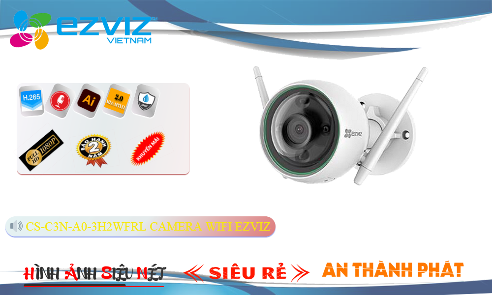 CS-C3N-A0-3H2WFRL sắc nét Wifi Ezviz CS-C3N-A0-3H2WFRL sắc nét Wifi Ezviz