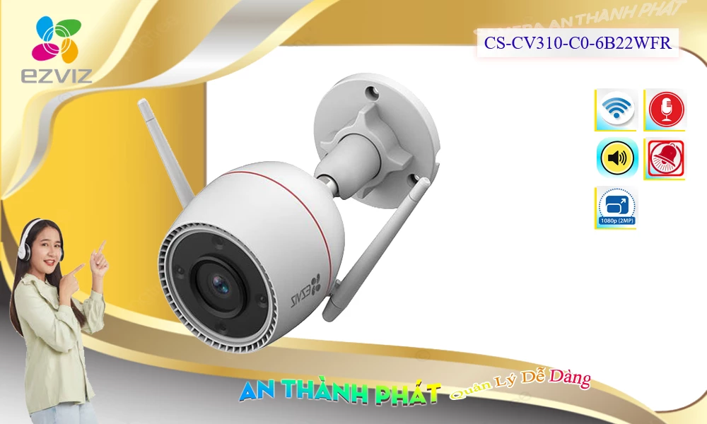 CS-CV310-C0-6B22WFR sắc nét Wifi Ezviz