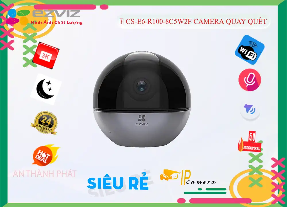 CS-E6-R100-8C5W2F sắc nét Wifi Ezviz ➠ CS-E6-R100-8C5W2F sắc nét Wifi Ezviz ➠