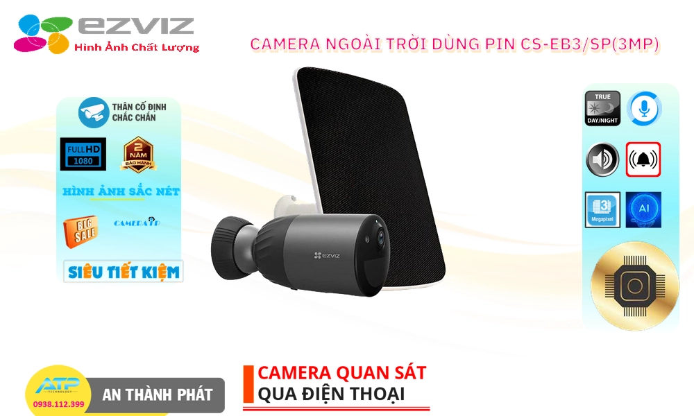 ❇  CS-EB3/SP(3MP) Camera Wifi IP đang khuyến mãi Wifi Ezviz