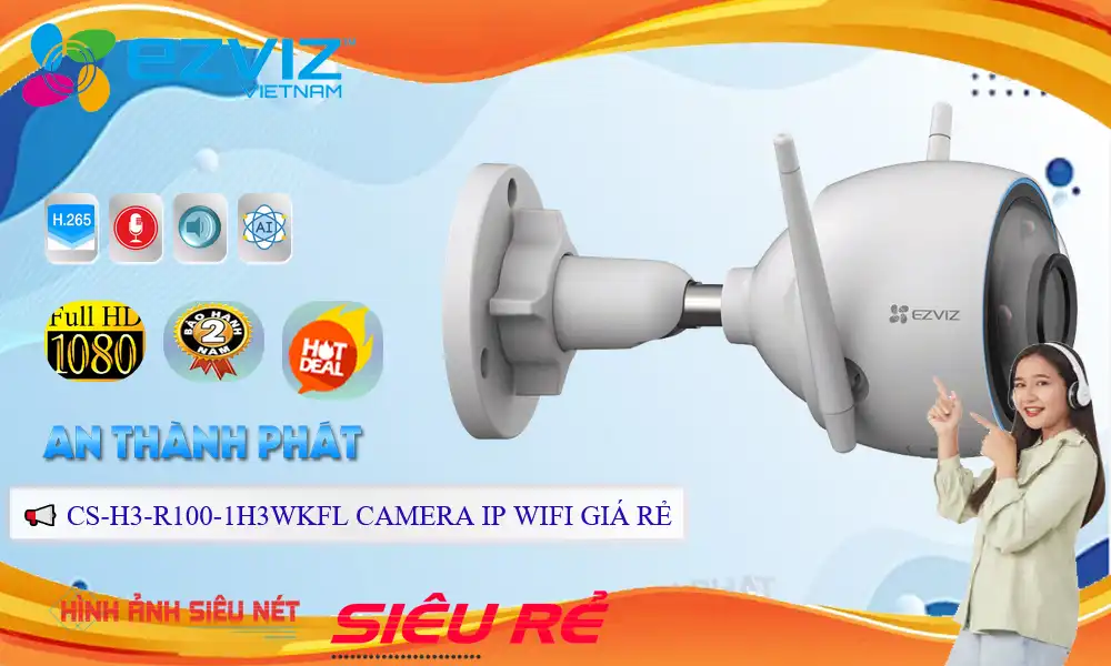 CS-H3-R100-1H3WKFL sắc nét Wifi Ezviz