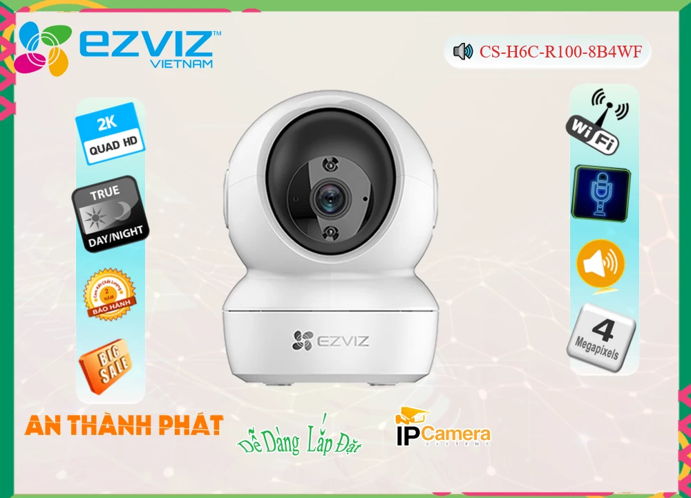 CAMERA EZVIZ CS-H6c-R100-8B4WF 4MP, camera quan sát CS-H6c-R100-8B4WF, camera giám sát CS-H6c-R100-8B4WF, camera chính hãng CS-H6c-R100-8B4WF, lắp đặt camera CS-H6c-R100-8B4WF, camera CS-H6c-R100-8B4WF giá rẻ