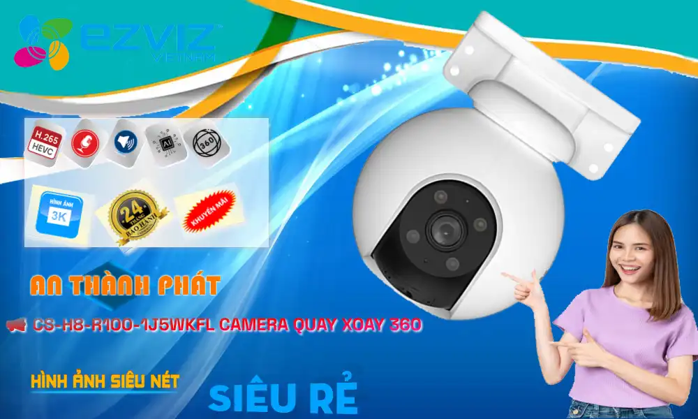 ➠  CS-H8-R100-1J5WKFL sắc nét Wifi Ezviz
