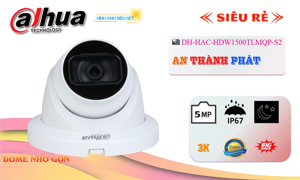 DH-HAC-HDW1500TLMQP-S2 sắc nét Dahua