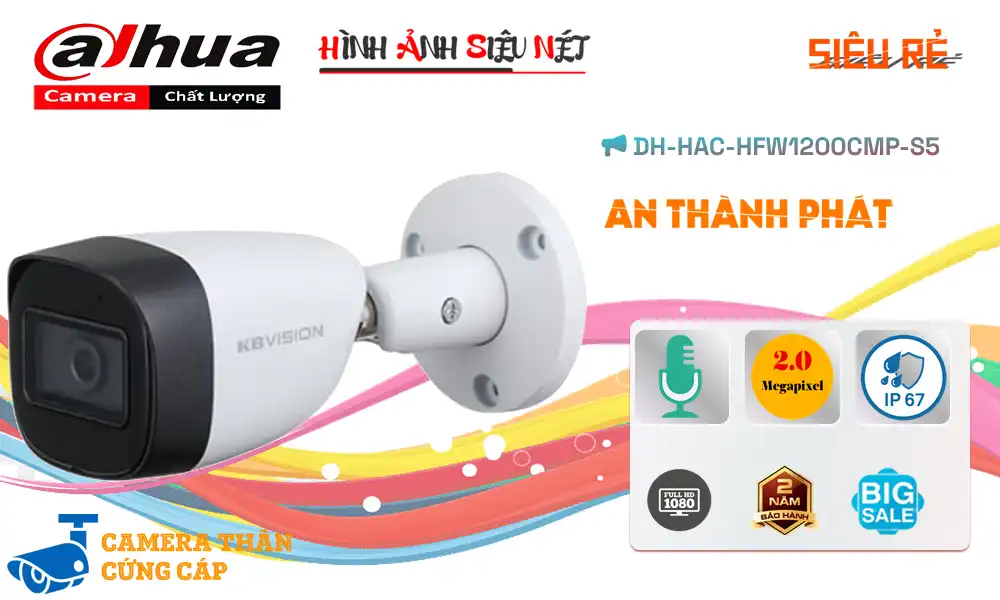 DH-HAC-HFW1200CMP-S5 sắc nét Dahua DH-HAC-HFW1200CMP-S5 sắc nét Dahua