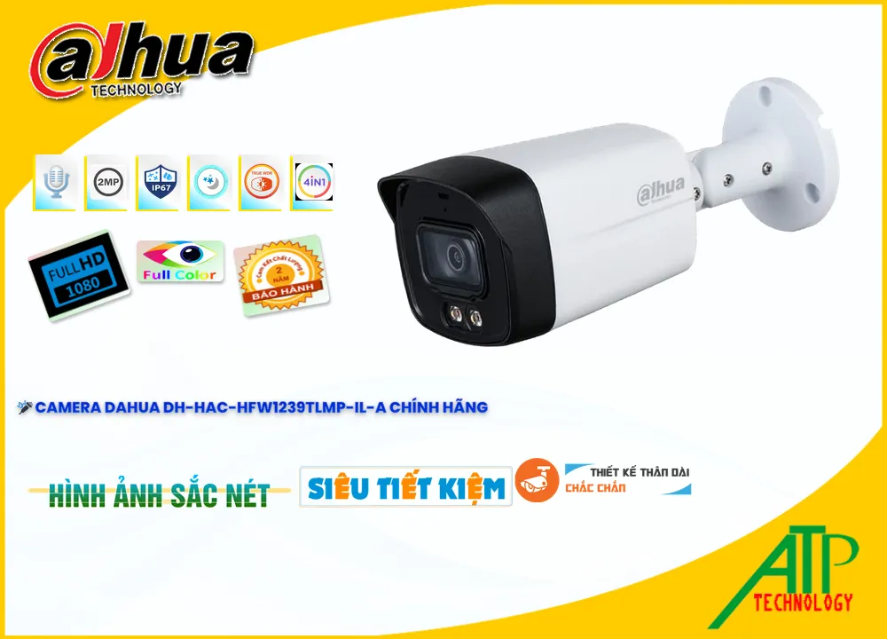 DH-HAC-HFW1239TLMP-IL-A sắc nét Dahua DH-HAC-HFW1239TLMP-IL-A sắc nét Dahua