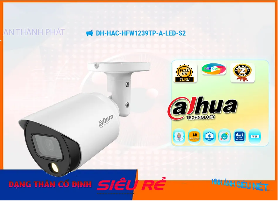 DH-HAC-HFW1239TP-A-LED-S2 sắc nét Dahua DH-HAC-HFW1239TP-A-LED-S2 sắc nét Dahua