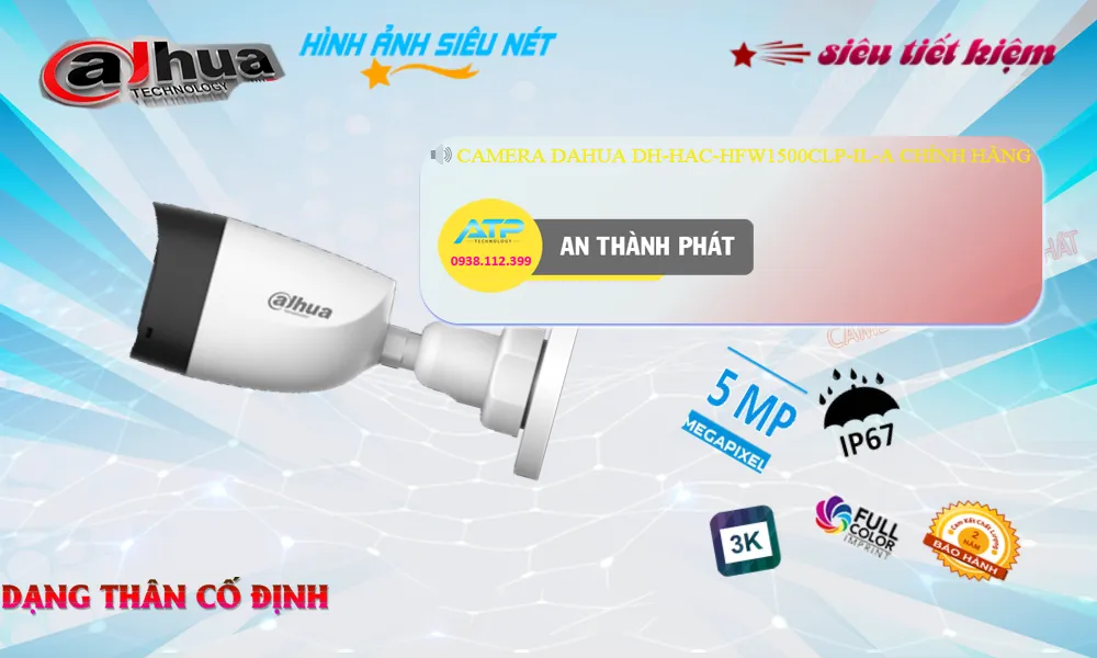 DH-HAC-HFW1500CLP-IL-A sắc nét Dahua