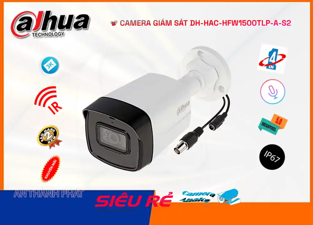 DH-HAC-HFW1500TLP-A-S2 sắc nét Dahua DH-HAC-HFW1500TLP-A-S2 sắc nét Dahua