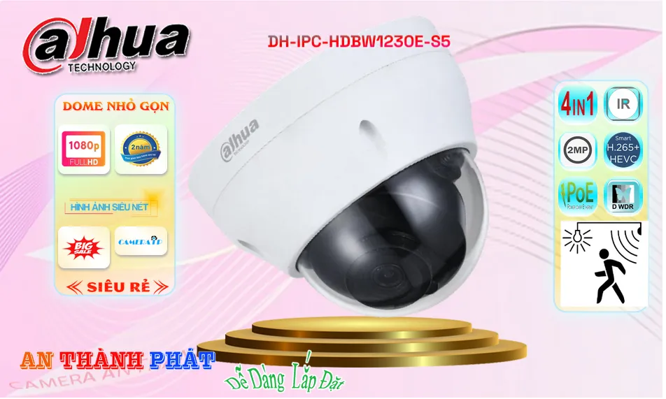 DH-IPC-HDBW1230E-S5 sắc nét Dahua ➠