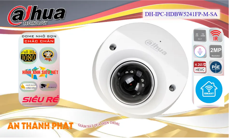 DH-IPC-HDBW5241FP-M-SA sắc nét Dahua DH-IPC-HDBW5241FP-M-SA sắc nét Dahua