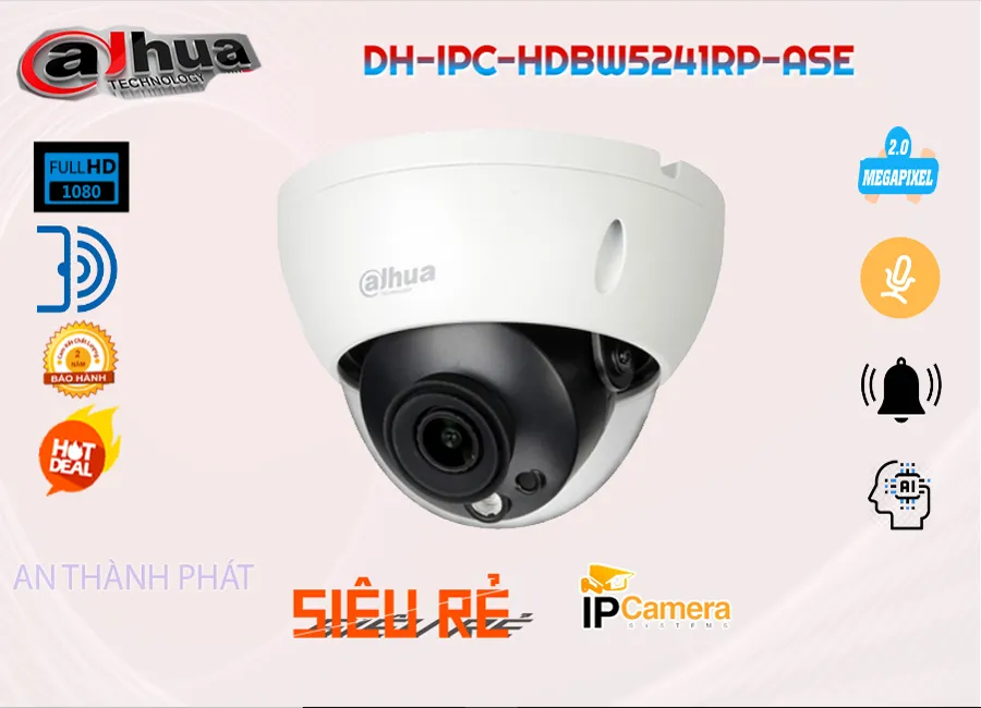 DH-IPC-HDBW5241RP-ASE sắc nét Dahua ➠ DH-IPC-HDBW5241RP-ASE sắc nét Dahua ➠