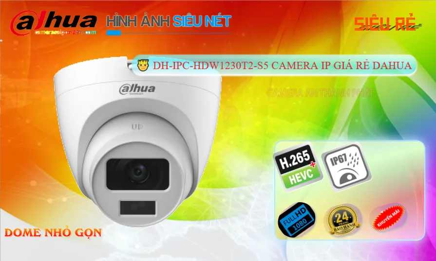 Camera An Ninh Dahua DH-IPC-HDW1230T2-S5 Chức Năng Cao Cấp