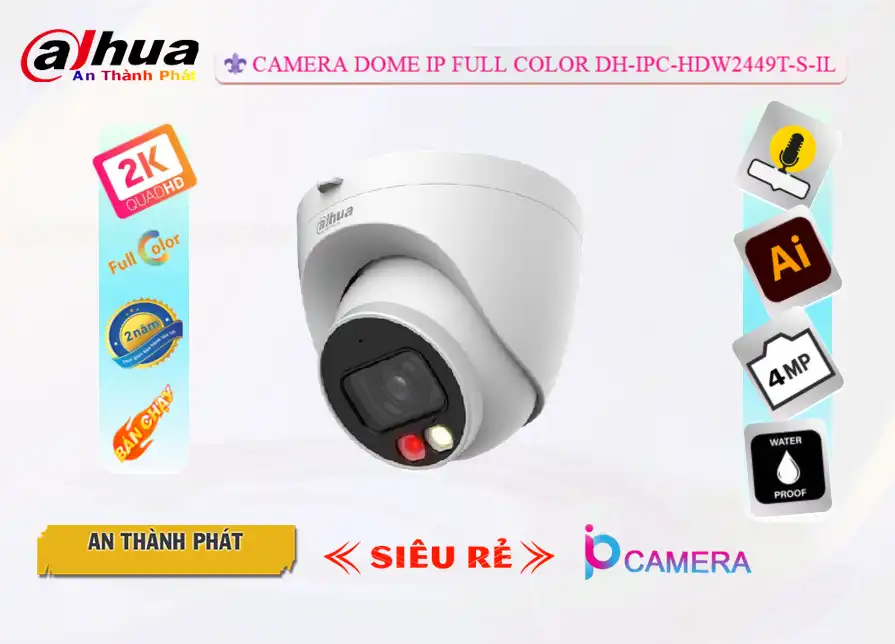 DH-IPC-HDW2449T-S-IL sắc nét Dahua