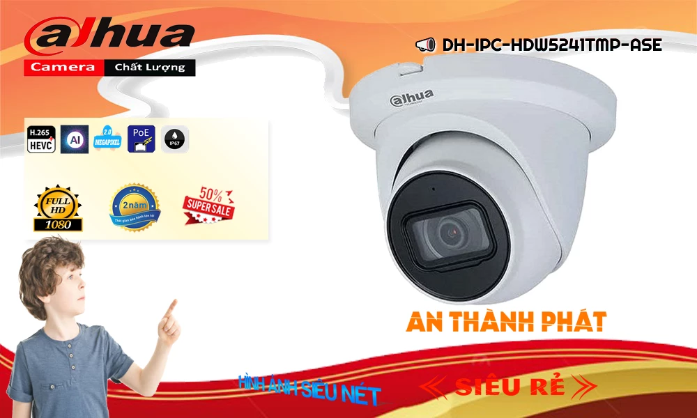 DH-IPC-HDW5241TMP-ASE sắc nét Dahua DH-IPC-HDW5241TMP-ASE sắc nét Dahua