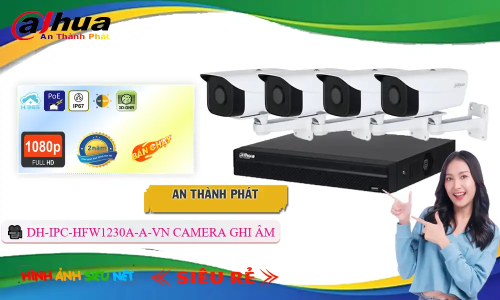 DH-IPC-HFW1230A-A-VN sắc nét Dahua DH-IPC-HFW1230A-A-VN sắc nét Dahua