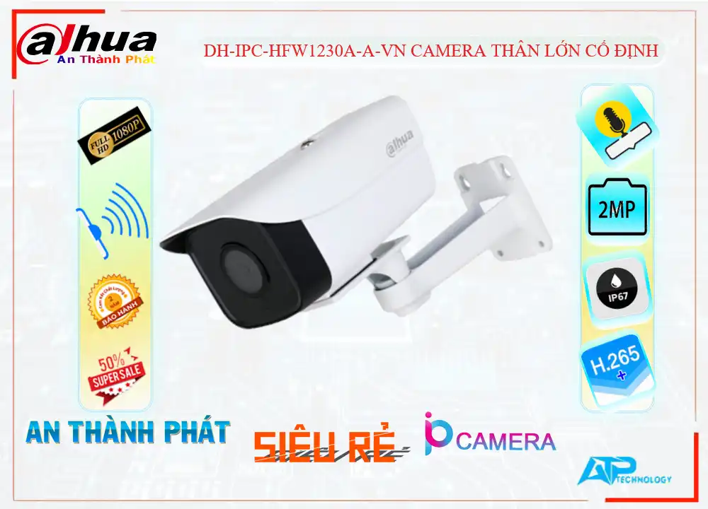 DH-IPC-HFW1230A-A-VN sắc nét Dahua DH-IPC-HFW1230A-A-VN sắc nét Dahua