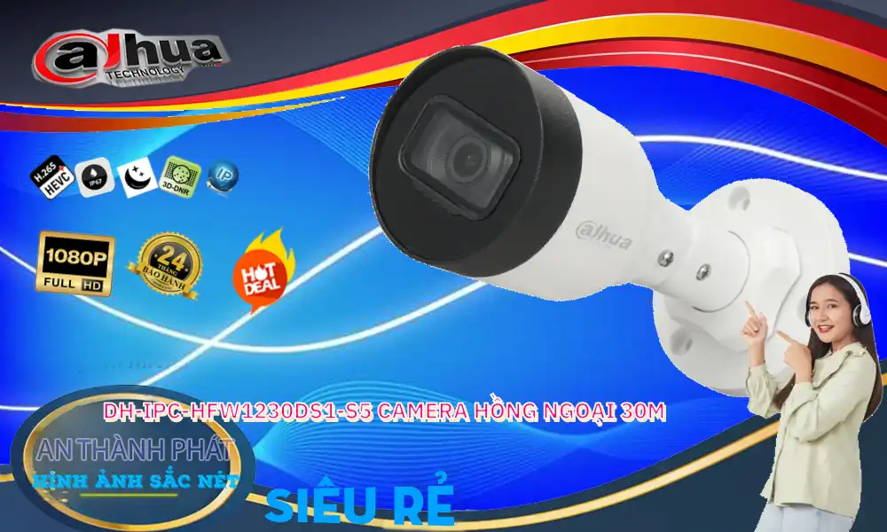 DH-IPC-HFW1230DS1-S5 sắc nét Dahua DH-IPC-HFW1230DS1-S5 sắc nét Dahua
