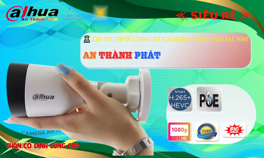 DH-IPC-HFW1230S1-S5 sắc nét Dahua DH-IPC-HFW1230S1-S5 sắc nét Dahua