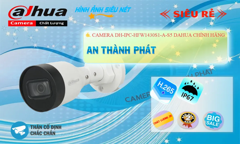 DH-IPC-HFW1430S1-A-S5 sắc nét Dahua ➠