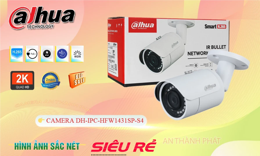 DH-IPC-HFW1431SP-S4 sắc nét Dahua DH-IPC-HFW1431SP-S4 sắc nét Dahua