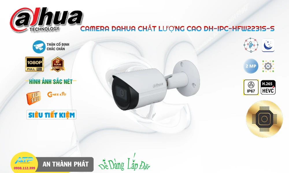 ✅ DH-IPC-HFW2231S-S Camera Thiết kế Đẹp Dahua ✅ DH-IPC-HFW2231S-S Camera Thiết kế Đẹp Dahua