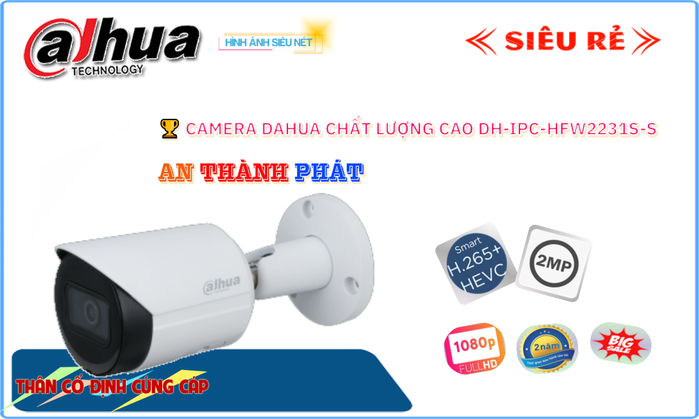 ✅ DH-IPC-HFW2231S-S Camera Thiết kế Đẹp Dahua ✅ DH-IPC-HFW2231S-S Camera Thiết kế Đẹp Dahua
