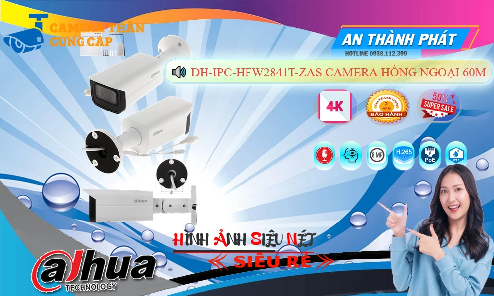 DH-IPC-HFW2841T-ZAS sắc nét Dahua