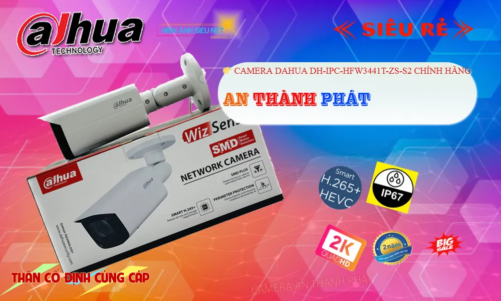 DH-IPC-HFW3441T-ZS-S2 sắc nét Dahua ➠ DH-IPC-HFW3441T-ZS-S2 sắc nét Dahua ➠