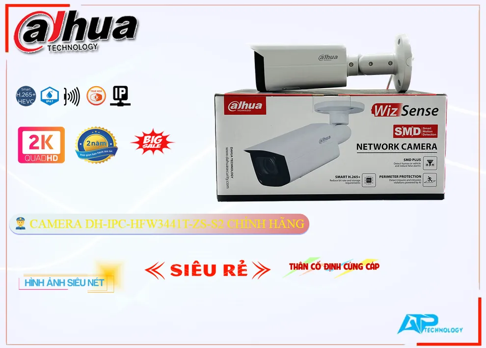 DH-IPC-HFW3441T-ZS-S2 sắc nét Dahua ➠ DH-IPC-HFW3441T-ZS-S2 sắc nét Dahua ➠