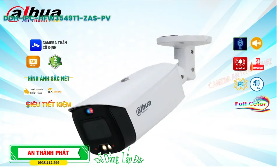 DH-IPC-HFW3549T1-ZAS-PV sắc nét Dahua DH-IPC-HFW3549T1-ZAS-PV sắc nét Dahua