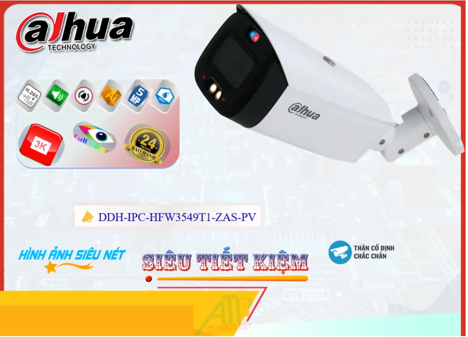 DH-IPC-HFW3549T1-ZAS-PV sắc nét Dahua DH-IPC-HFW3549T1-ZAS-PV sắc nét Dahua