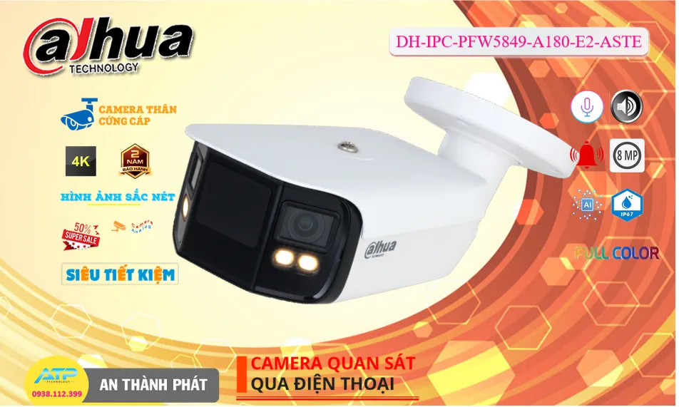 DH-IPC-PFW5849-A180-E2-ASTE sắc nét Dahua