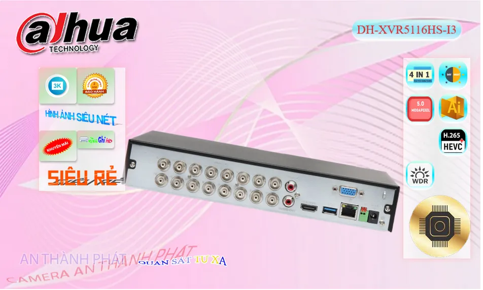 DH-XVR5116HS-I3 sắc nét Dahua DH-XVR5116HS-I3 sắc nét Dahua