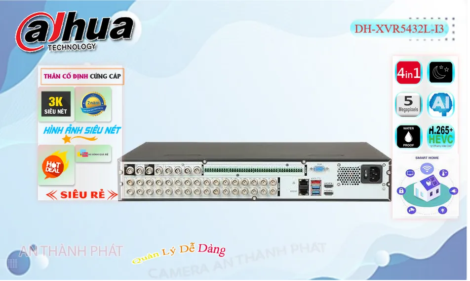 DH-XVR5432L-I3 sắc nét Dahua DH-XVR5432L-I3 sắc nét Dahua