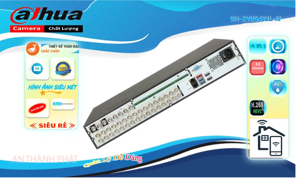 DH-XVR5432L-I3 sắc nét Dahua DH-XVR5432L-I3 sắc nét Dahua