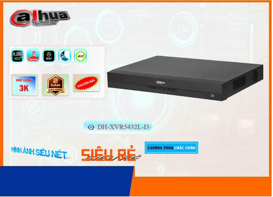 DH-XVR5432L-I3 sắc nét Dahua DH-XVR5432L-I3 sắc nét Dahua
