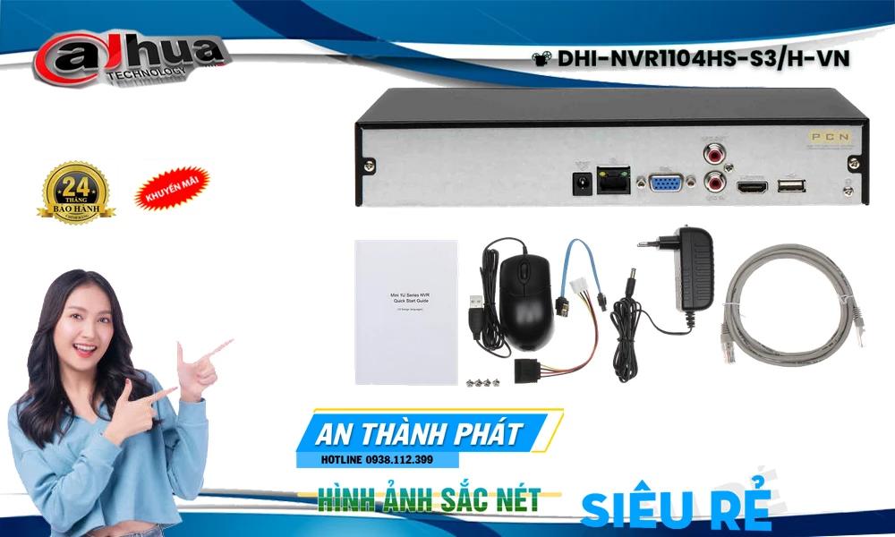 ➠  DHI-NVR1104HS-S3/H sắc nét Dahua