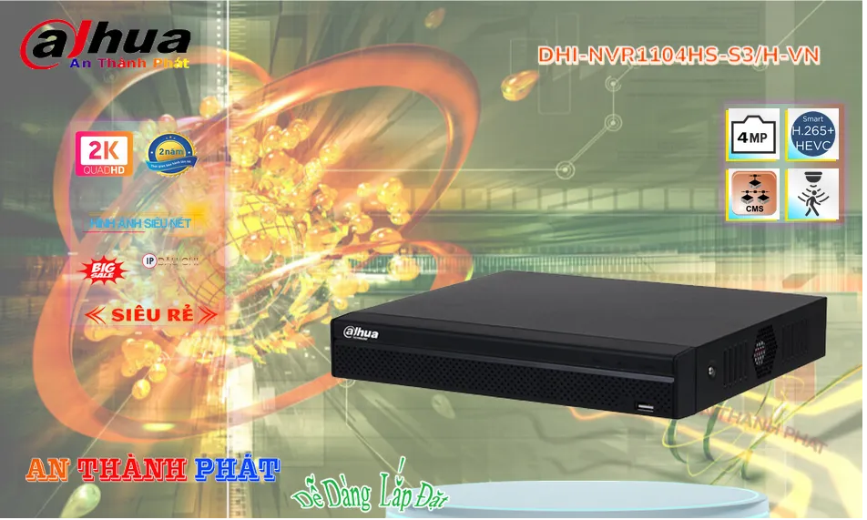 DHI-NVR1104HS-S3H-VN sắc nét Dahua