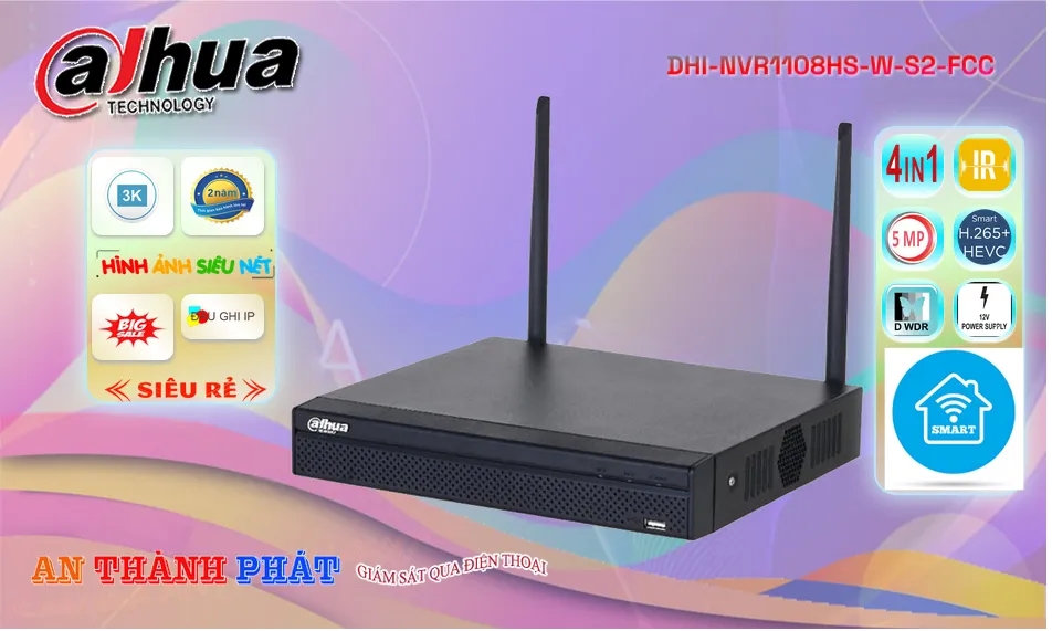 DHI-NVR1108HS-W-S2-FCC sắc nét Dahua DHI-NVR1108HS-W-S2-FCC sắc nét Dahua