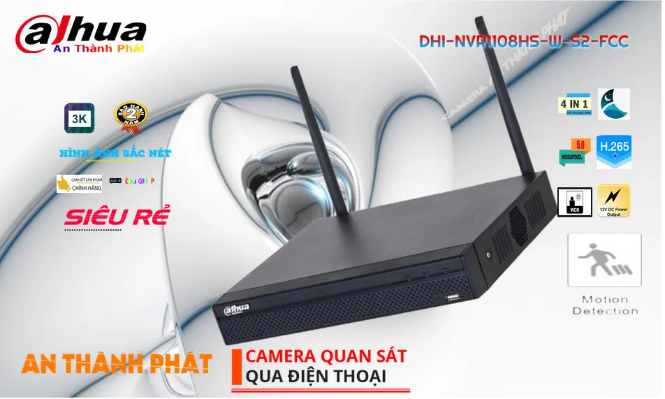 DHI-NVR1108HS-W-S2-FCC sắc nét Dahua DHI-NVR1108HS-W-S2-FCC sắc nét Dahua