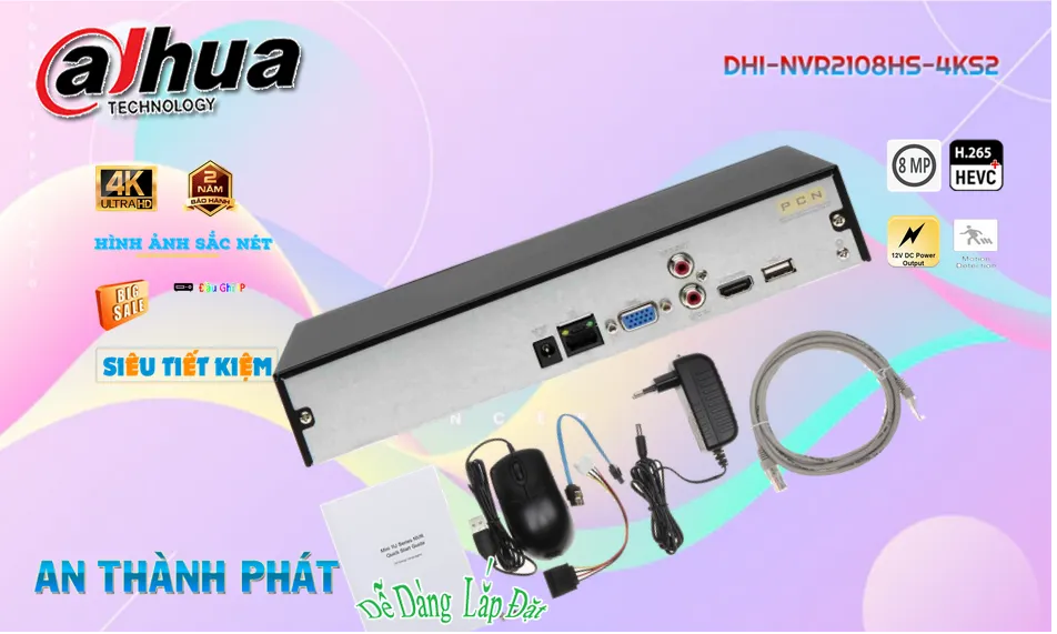 DHI-NVR2108HS-4KS2 sắc nét Dahua DHI-NVR2108HS-4KS2 sắc nét Dahua