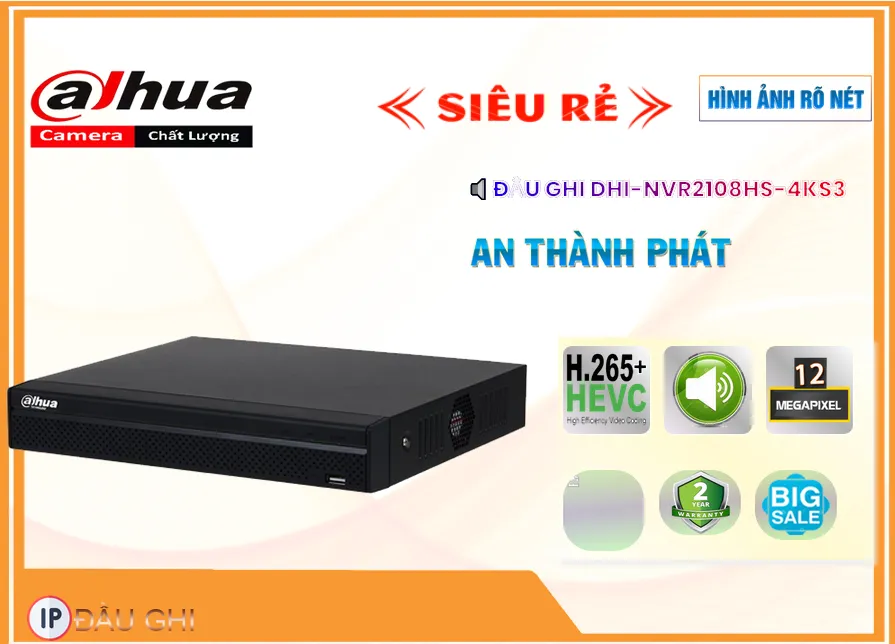DHI-NVR2108HS-4KS3 Dahua Chất Lượng DHI-NVR2108HS-4KS3 Dahua Chất Lượng