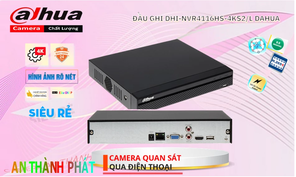 DHI-NVR4116HS-4KS2/L sắc nét Dahua