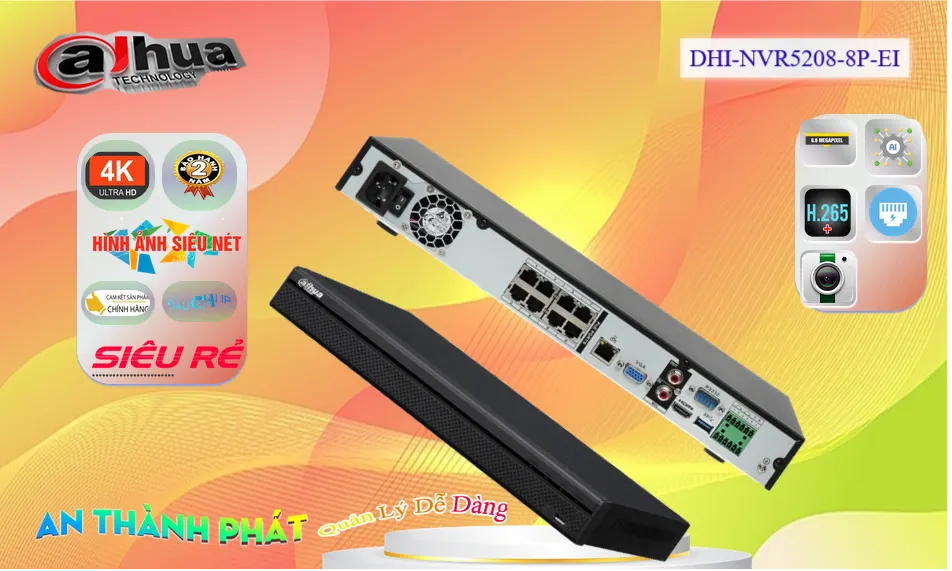 ➠ DHI-NVR5208-8P-EI sắc nét Dahua ➠ DHI-NVR5208-8P-EI sắc nét Dahua