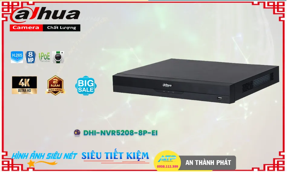 ➠ DHI-NVR5208-8P-EI sắc nét Dahua ➠ DHI-NVR5208-8P-EI sắc nét Dahua