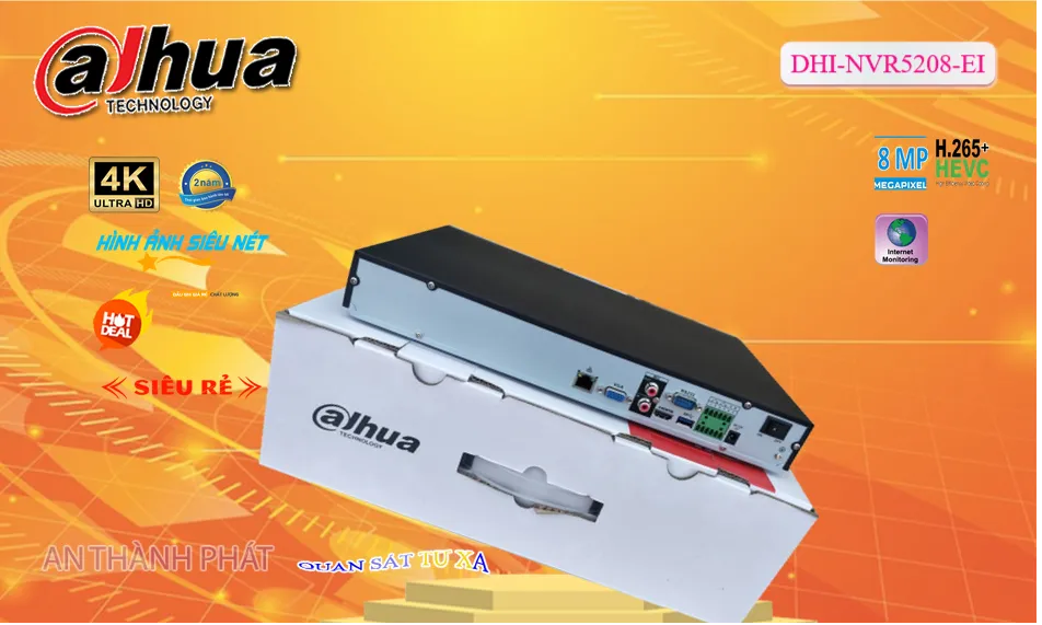 DHI-NVR5208-EI sắc nét Dahua DHI-NVR5208-EI sắc nét Dahua